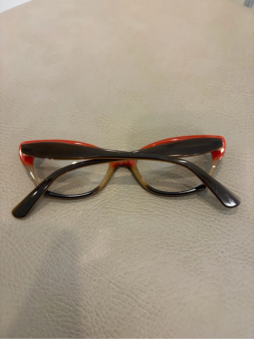 Pristine Jean Lafont Glasses Petale 1013 Brown Orange 52mm France